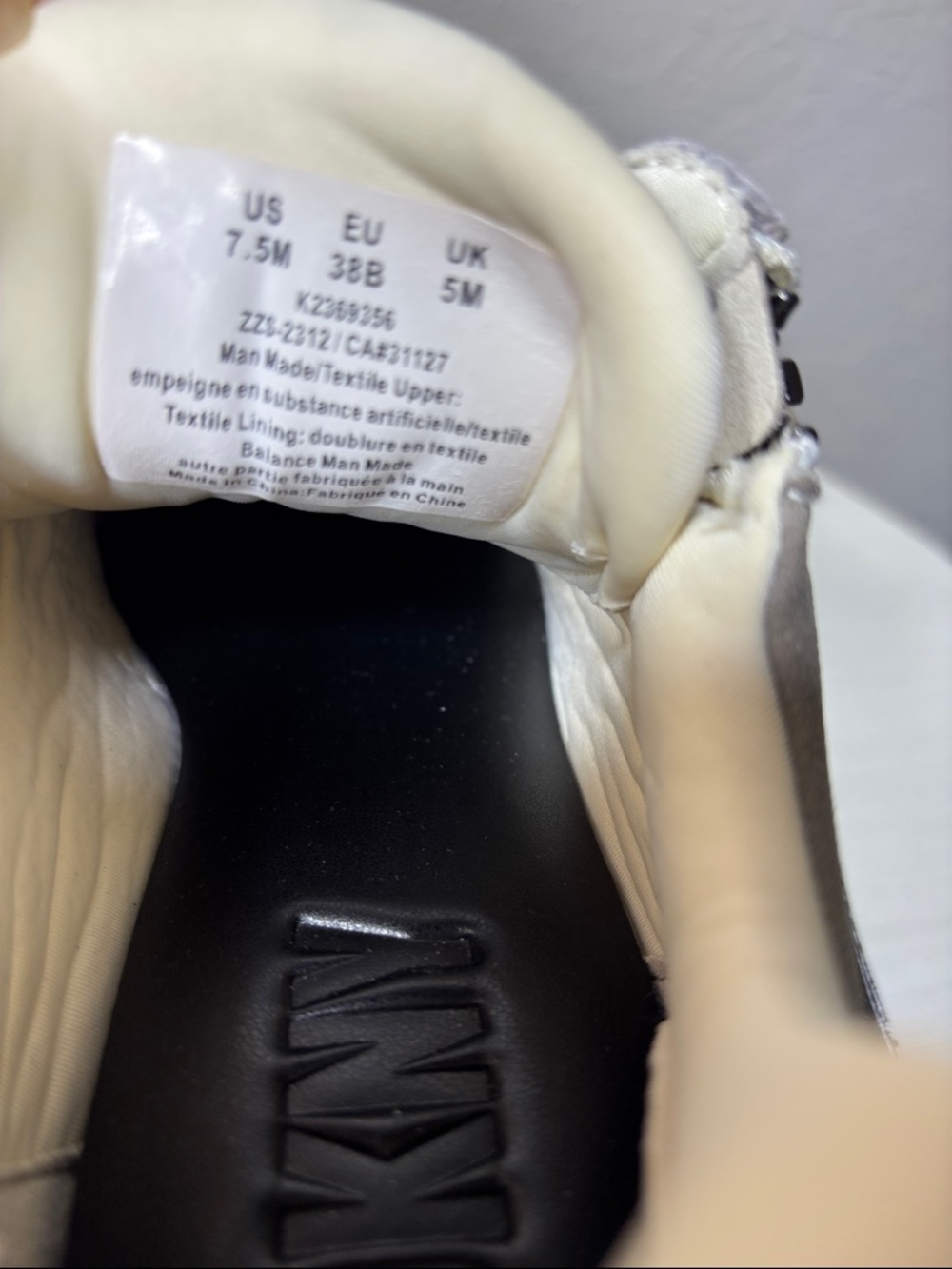 DKNY Kaden Lace-Up Zip Wedge Sneakers - Pebble/Toffee - Size 7.5 - Picture 9 of 10